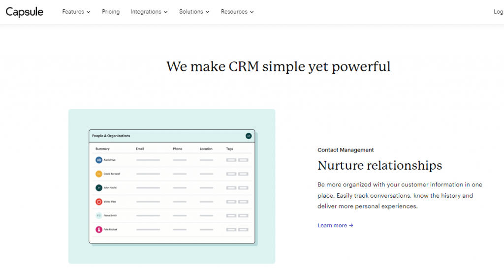 capsule crm for small business 